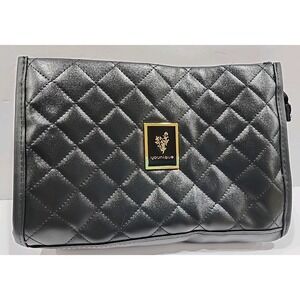Younique Makeup Bag Black Quilted Pattern Used No Strap Excellent Condition